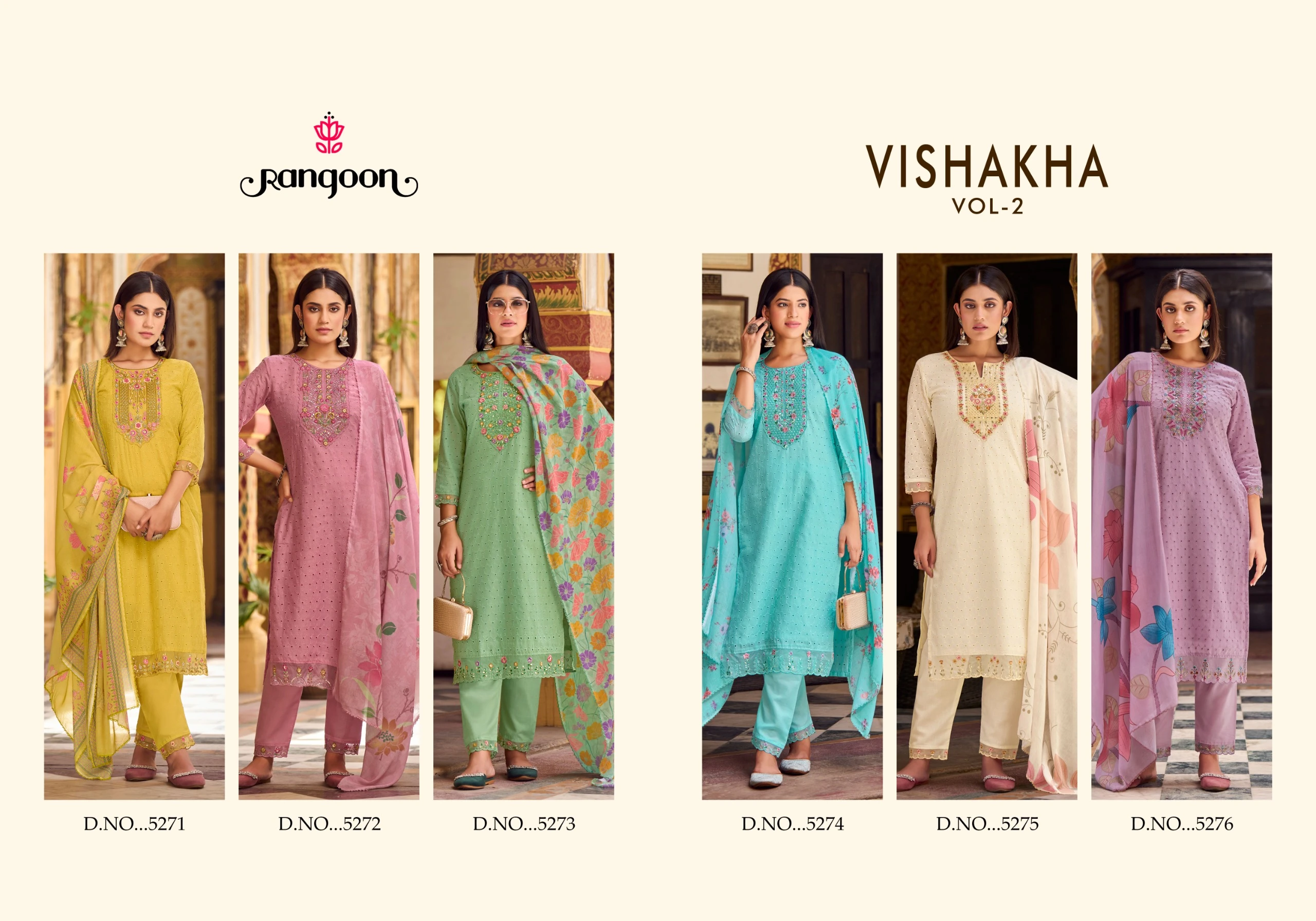 Rangoon Vishakha Vol-02 Pure Cotton Wholesale Readymade Salwar Suit Catalog — Wholesale Salwar Suits, Rangoon wholesale from Surat — view 7